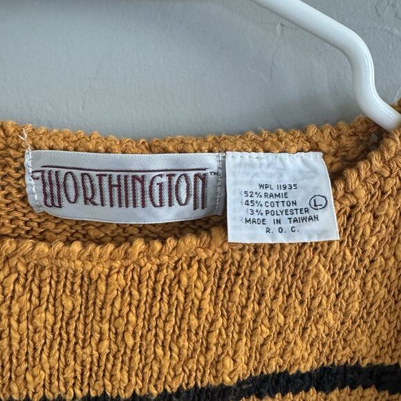 Vintage Worthington Sleeveless Knit Pullover Sweater Woman’s L Boho Geometric - Picture 4 of 7